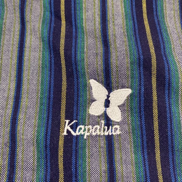 Pendleton Button Down Shirt Men Large L Gray Blue Stripes Short Sleeve KAPALUA - Picture 3 of 8